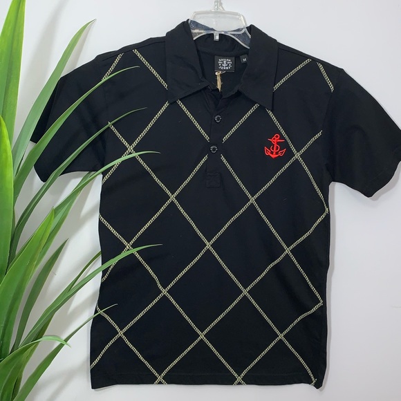 Sailor Jerry NWT Polo Style Nautical Black… - Picture 1 of 8